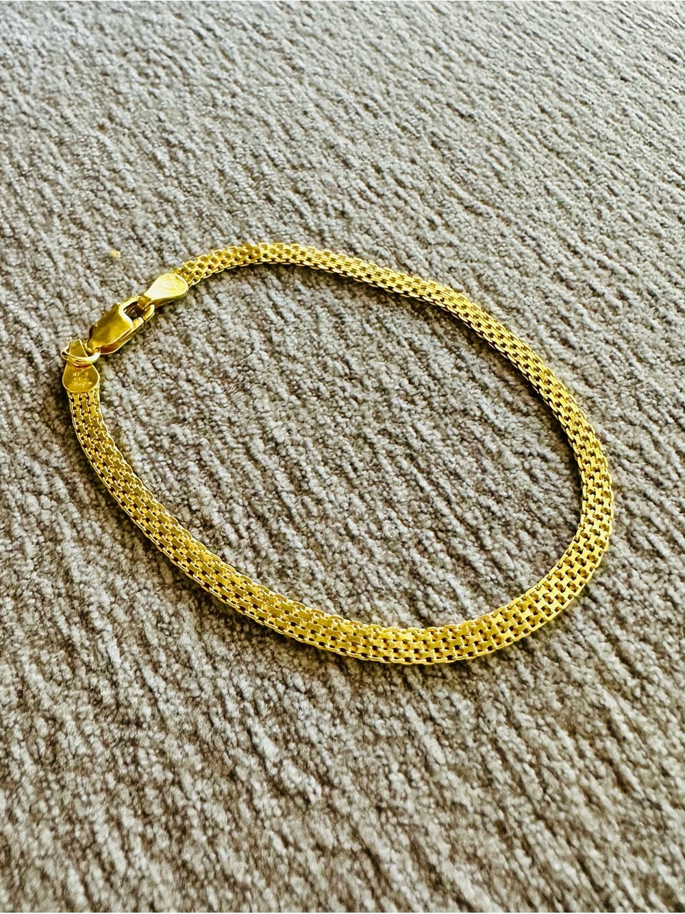 18k Gold Over 925 4MM Bismark Chain Bracelet